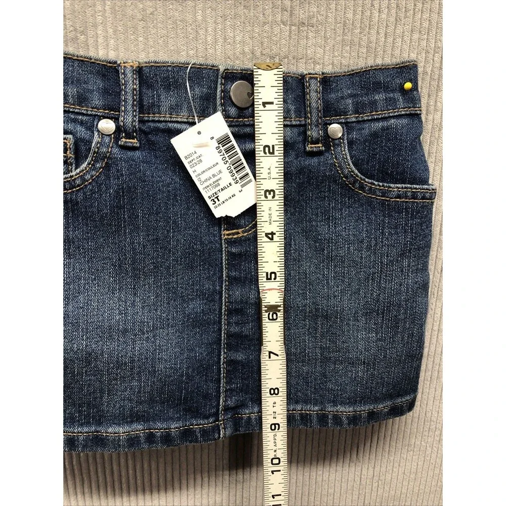 The Children Place Girls Denim Skirt Size 3T Attached Shorts NWT
